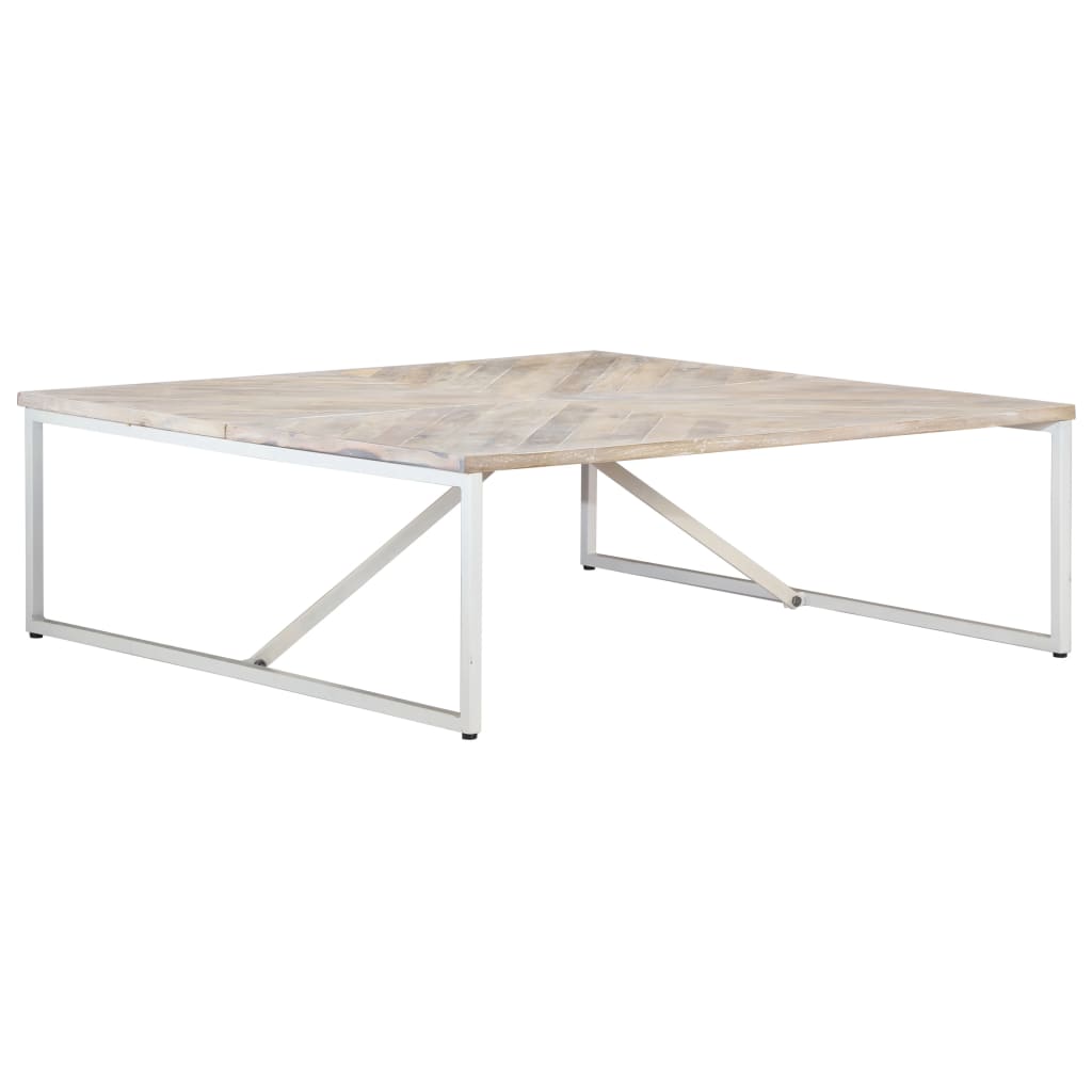 Tavolino da Salotto 110x110x36 cm in Legno Massello di Mango