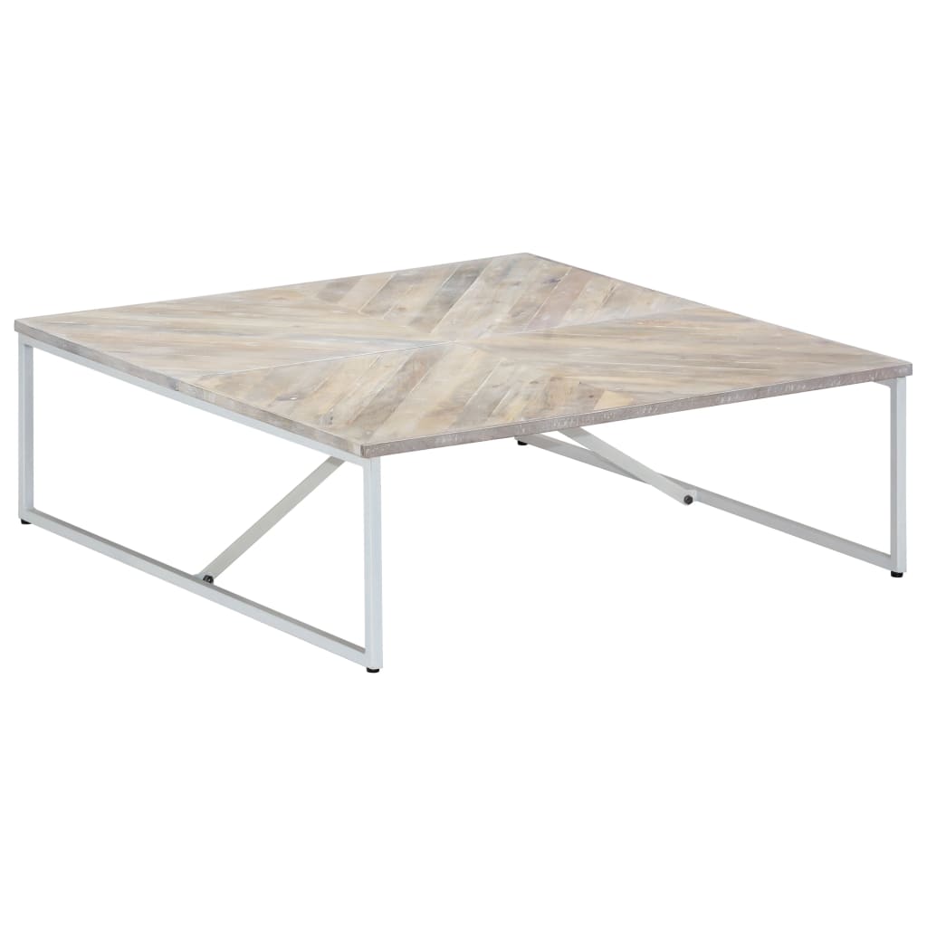 Tavolino da Salotto 110x110x36 cm in Legno Massello di Mango
