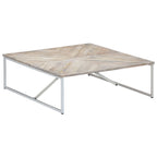 Tavolino da Salotto 110x110x36 cm in Legno Massello di Mango