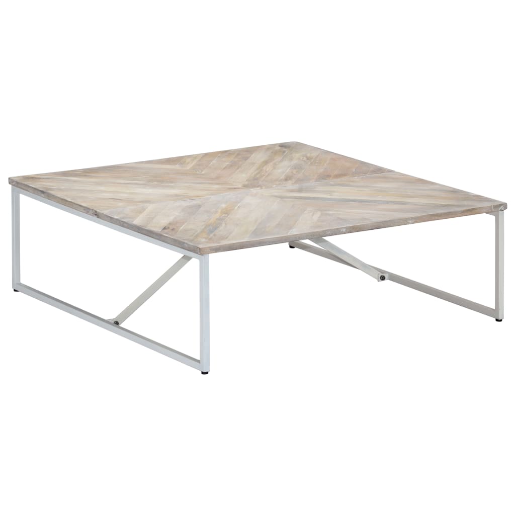 Tavolino da Salotto 110x110x36 cm in Legno Massello di Mango