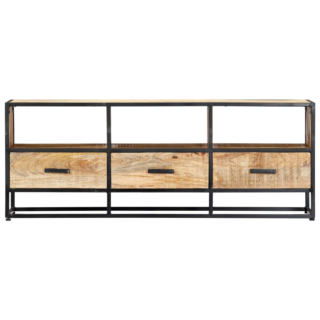 Mobile Porta TV 120x30x45 cm in Legno Massello di Mango