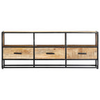 Mobile Porta TV 120x30x45 cm in Legno Massello di Mango