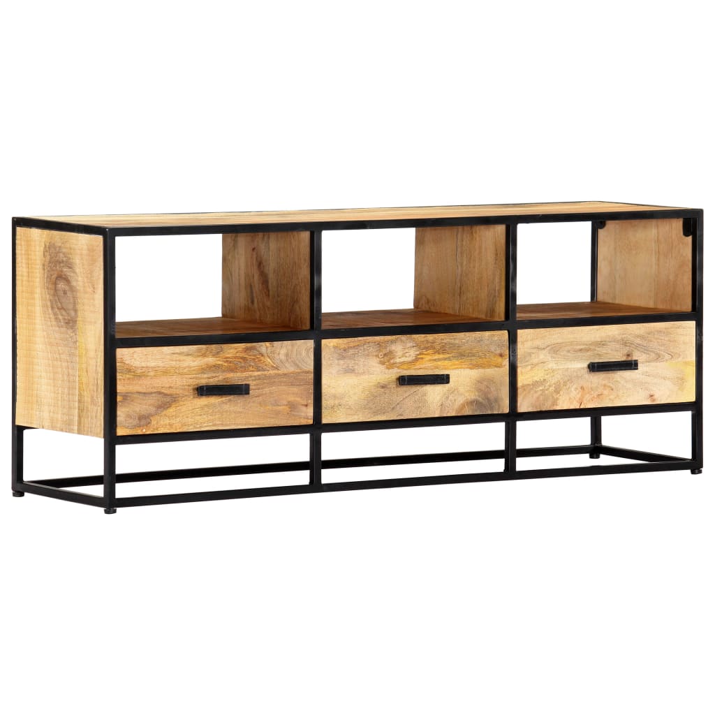 Mobile Porta TV 120x30x45 cm in Legno Massello di Mango