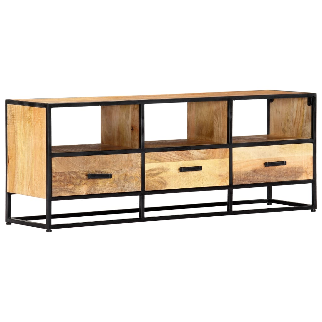 Mobile Porta TV 120x30x45 cm in Legno Massello di Mango