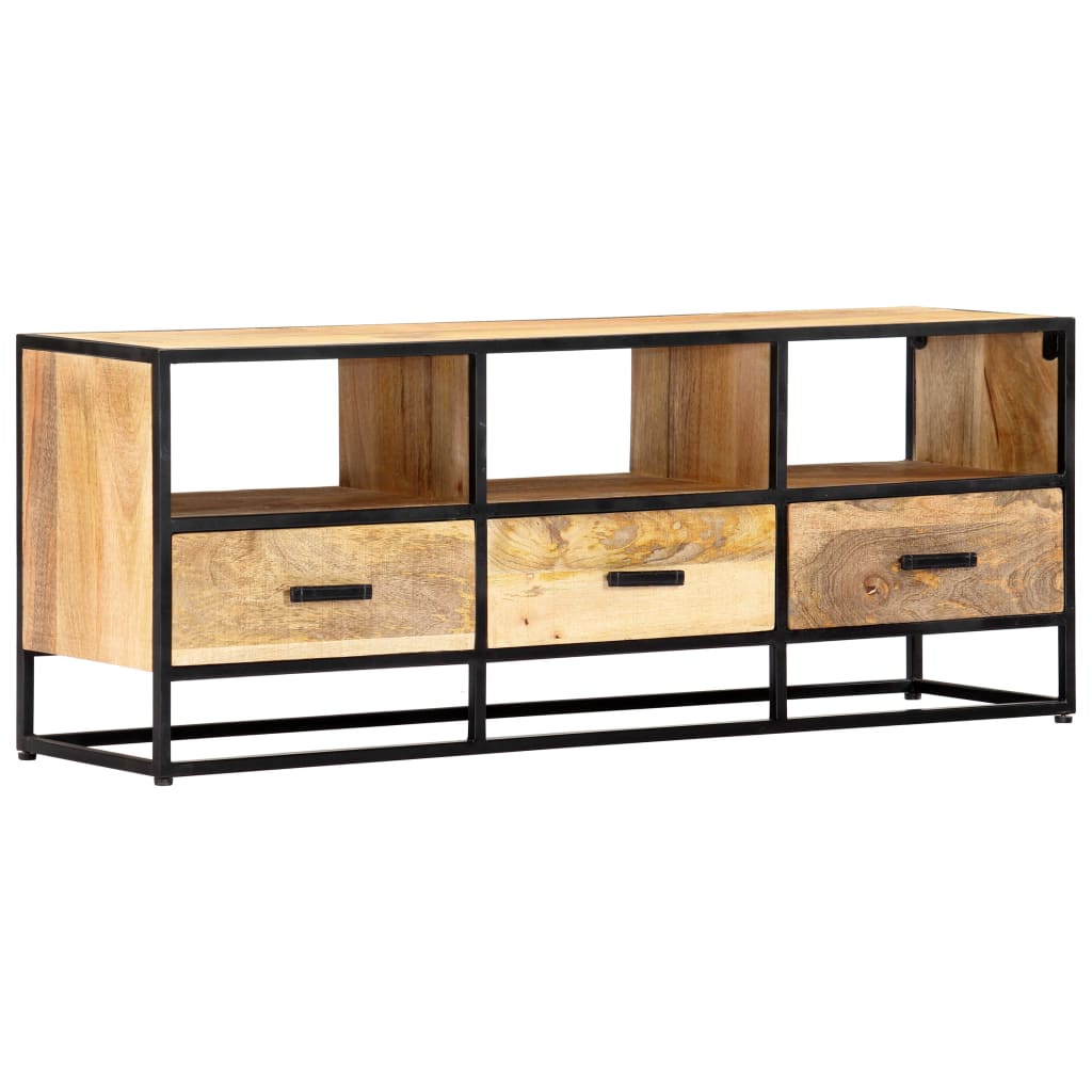 Mobile Porta TV 120x30x45 cm in Legno Massello di Mango