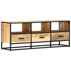 Mobile Porta TV 120x30x45 cm in Legno Massello di Mango