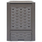 Compostiera Giardino Marrone 60x60x83 cm 300 L Rattan Plastica