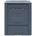 Compostiera da Giardino 60x60x73 cm 260 L Grigia