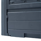Compostiera da Giardino 60x60x73 cm 260 L Grigia