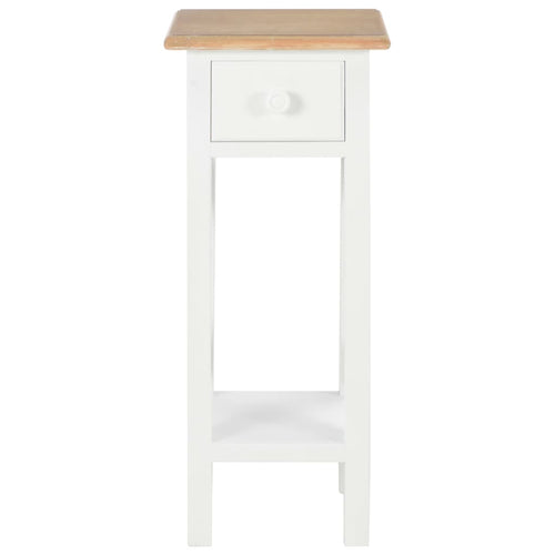 280057 Tavolino Laterale Bianco 27x27x65,5 cm in Legno