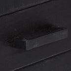 Mobile Porta TV Nero 118x30x40 cm in Legno Massello di Mango