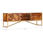 Mobile Porta TV 140x30x45 cm in Legno Massello di Acacia