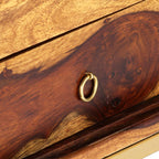 Mobile Porta TV 140x30x45 cm in Legno Massello di Acacia