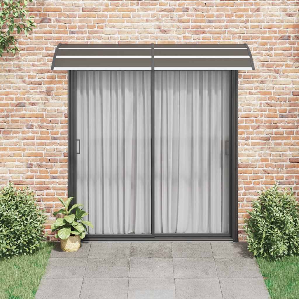 Pensilina per Porta Nera 240x75 cm in Policarbonato