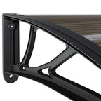 Pensilina per Porta Nera 240x75 cm in Policarbonato