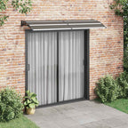 Pensilina per Porta Nera 240x75 cm in Policarbonato