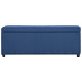 Panca con Vano Portaoggetti 116 cm Blu in Poliestere