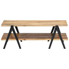 Tavolino da Salotto 115x60x40 cm in Legno Massello di Mango