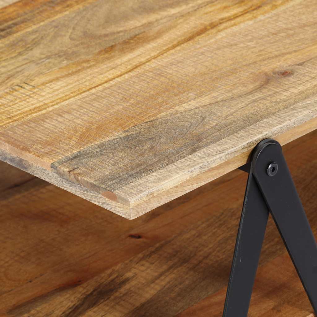 Tavolino da Salotto 115x60x40 cm in Legno Massello di Mango