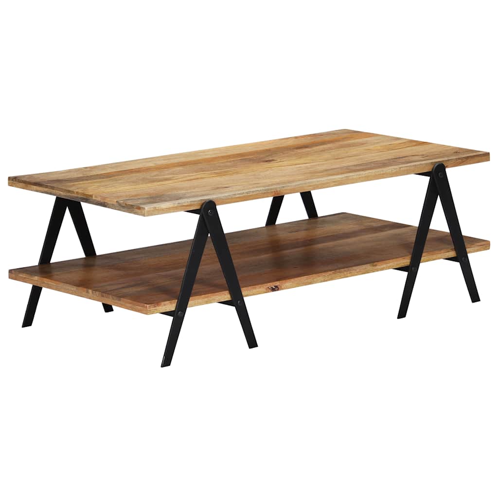 Tavolino da Salotto 115x60x40 cm in Legno Massello di Mango