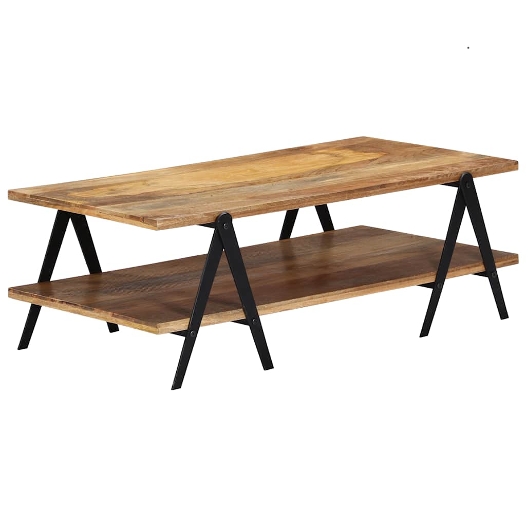 Tavolino da Salotto 115x60x40 cm in Legno Massello di Mango