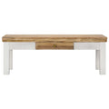 Tavolino da Salotto 110x50x40 cm in Legno Massello di Mango
