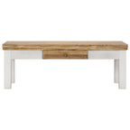 Tavolino da Salotto 110x50x40 cm in Legno Massello di Mango