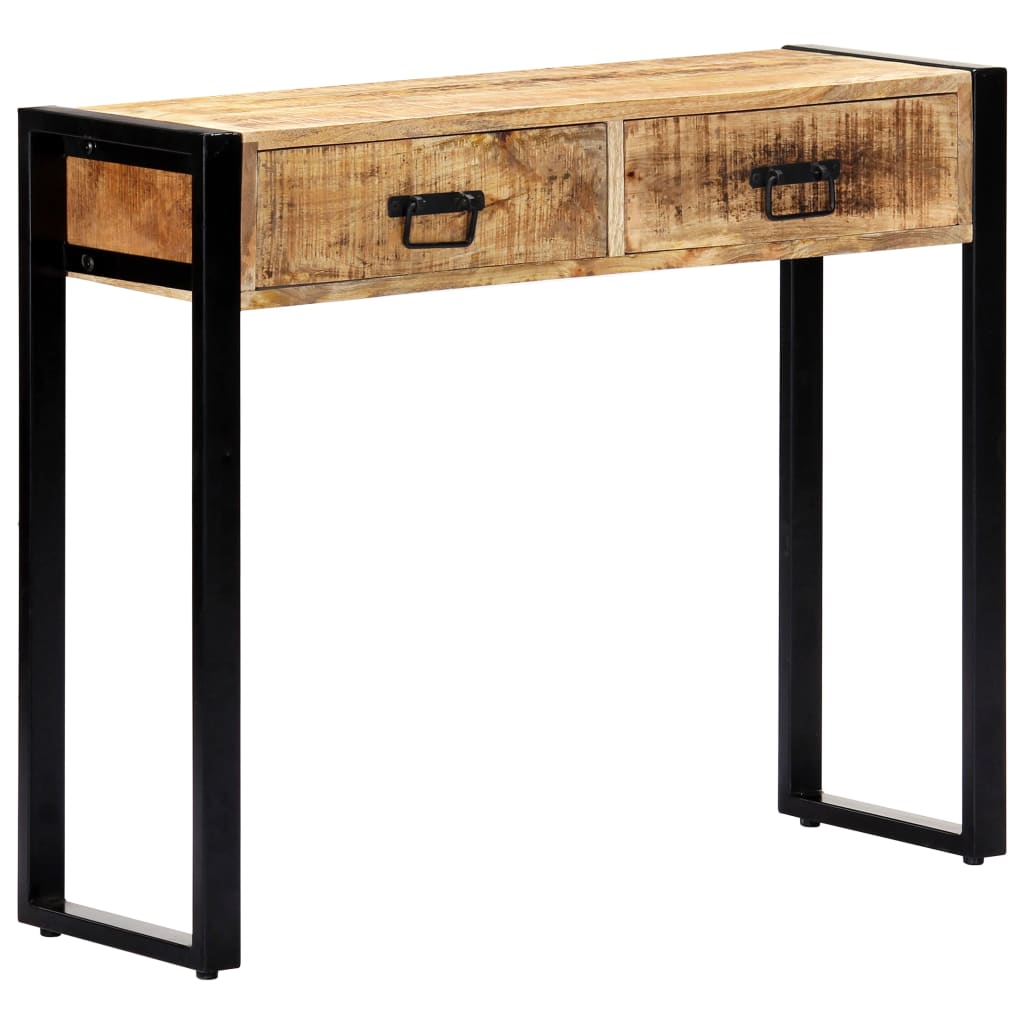 Tavolo Consolle 90x30x75 cm in Legno Massello di Mango