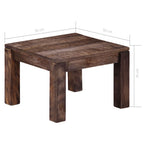 Tavolino da Salotto 50x50x35 cm Legno Massello di Mango