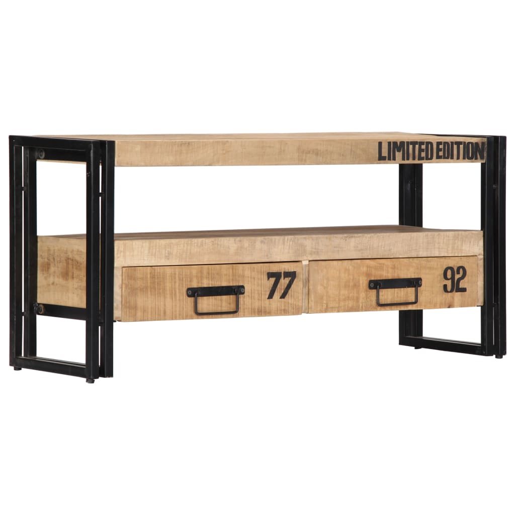 Mobile Porta TV 100x30x45 cm in Legno Massello di Mango