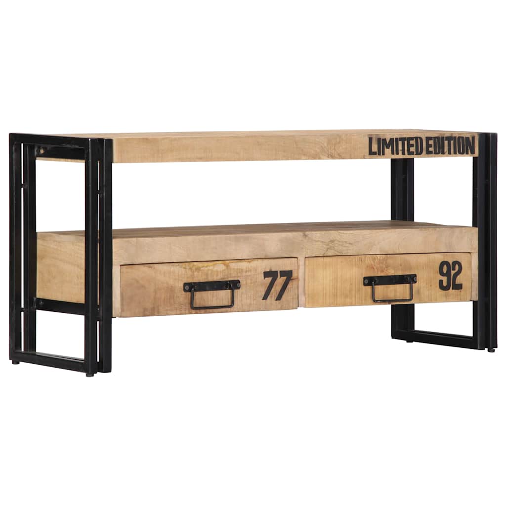 Mobile Porta TV 100x30x45 cm in Legno Massello di Mango