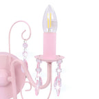 Lampada da Muro con Perle Rosa 2 Lampadine E14