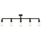Lampadario Nero per 5 Lampadine E27