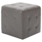 Comodini 2 pz Grigio 30x30x30 cm in Similpelle