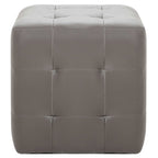 Comodini 2 pz Grigio 30x30x30 cm in Similpelle