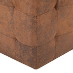 Comodini 2 pz Marrone 30x30x30 cm in Similpelle Scamosciata