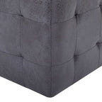 Comodini 2 pz Grigio 30x30x30 cm in Similpelle Scamosciata