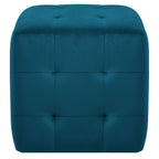 Comodini 2 pz Blu 30x30x30 cm in Tessuto Vellutato
