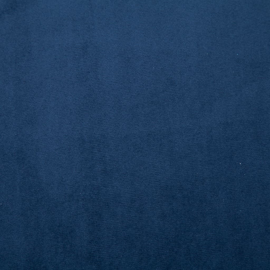 Poltrona con Piedini Cromati Blu in Velluto