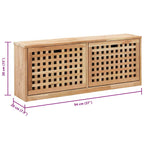 Panca con Scarpiera 94x20x38 cm in Legno Massello di Noce