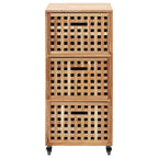 Mobiletto da Bagno 41x41x91 cm in Legno Massello di Noce