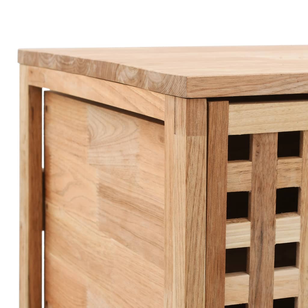 Mobiletto da Bagno 41x41x91 cm in Legno Massello di Noce