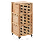 Mobiletto da Bagno 41x41x91 cm in Legno Massello di Noce