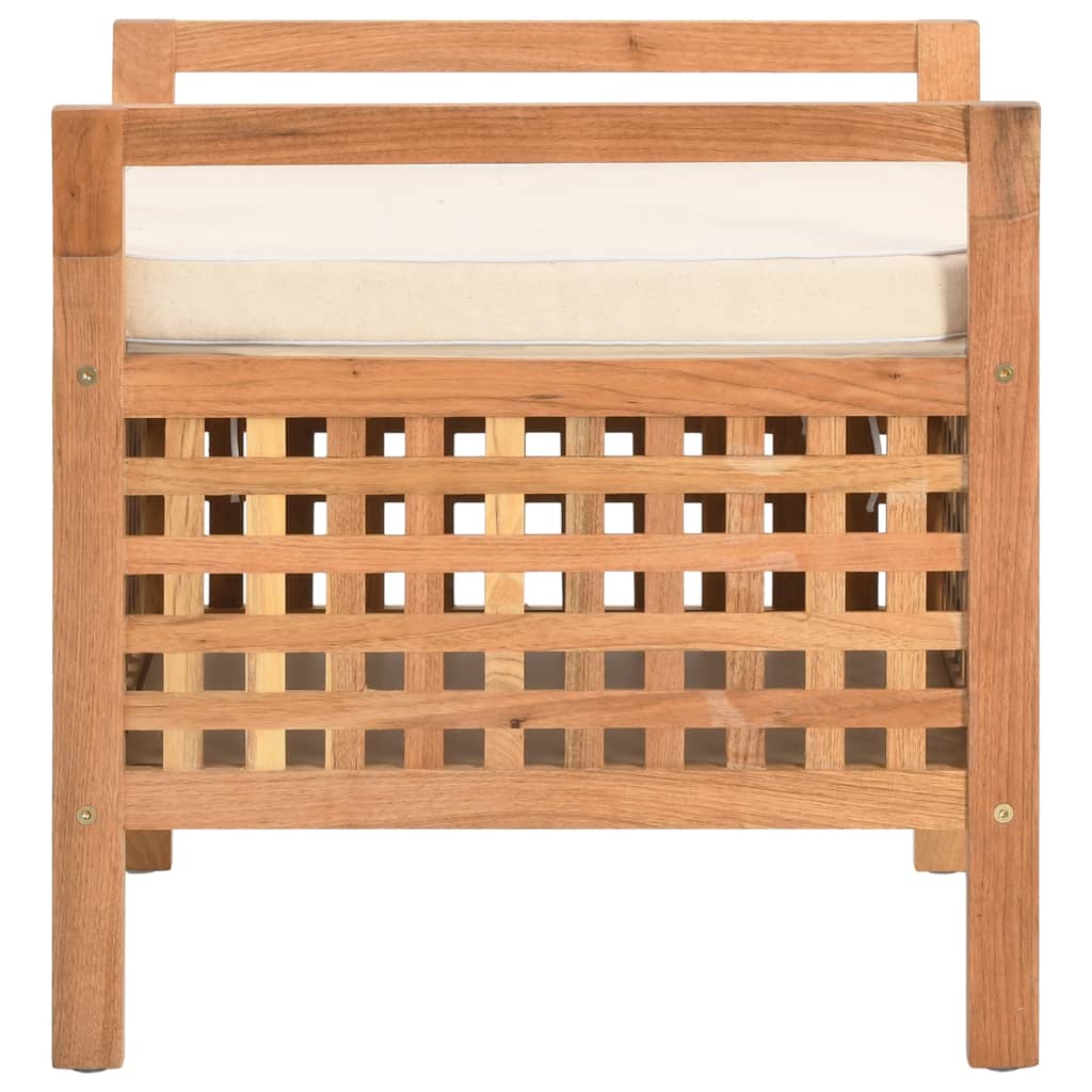 Cassapanca 49x48x49 cm in Legno Massello di Noce