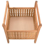 Cassapanca 49x48x49 cm in Legno Massello di Noce