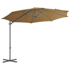 Ombrellone da Giardino con Base Portatile Tortora