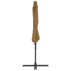 Ombrellone da Giardino con Base Portatile Tortora