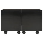 Tavolino da Salotto Nero Lucido 60x60x35 cm Legno Multistrato