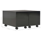 Tavolino da Salotto Nero Lucido 60x60x35 cm Legno Multistrato