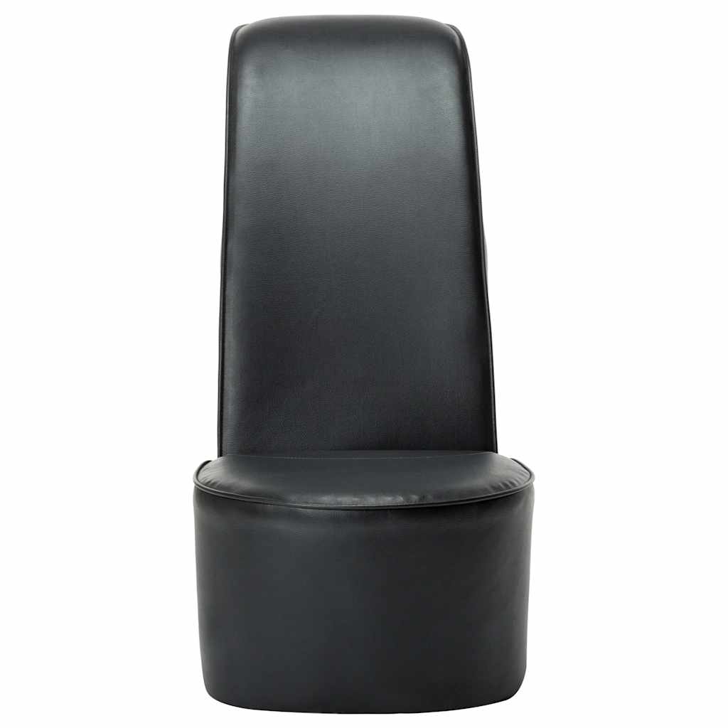 Poltrona a Forma di Scarpa con Tacco in Similpelle Nera